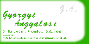 gyorgyi angyalosi business card